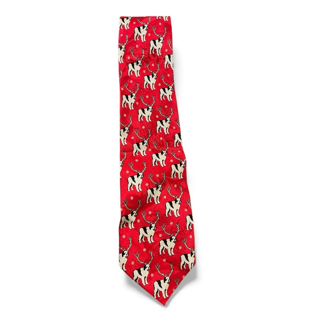Big Dogs Christmas Dog Tie – St. Bernard Reindeer Holiday Neck Tie